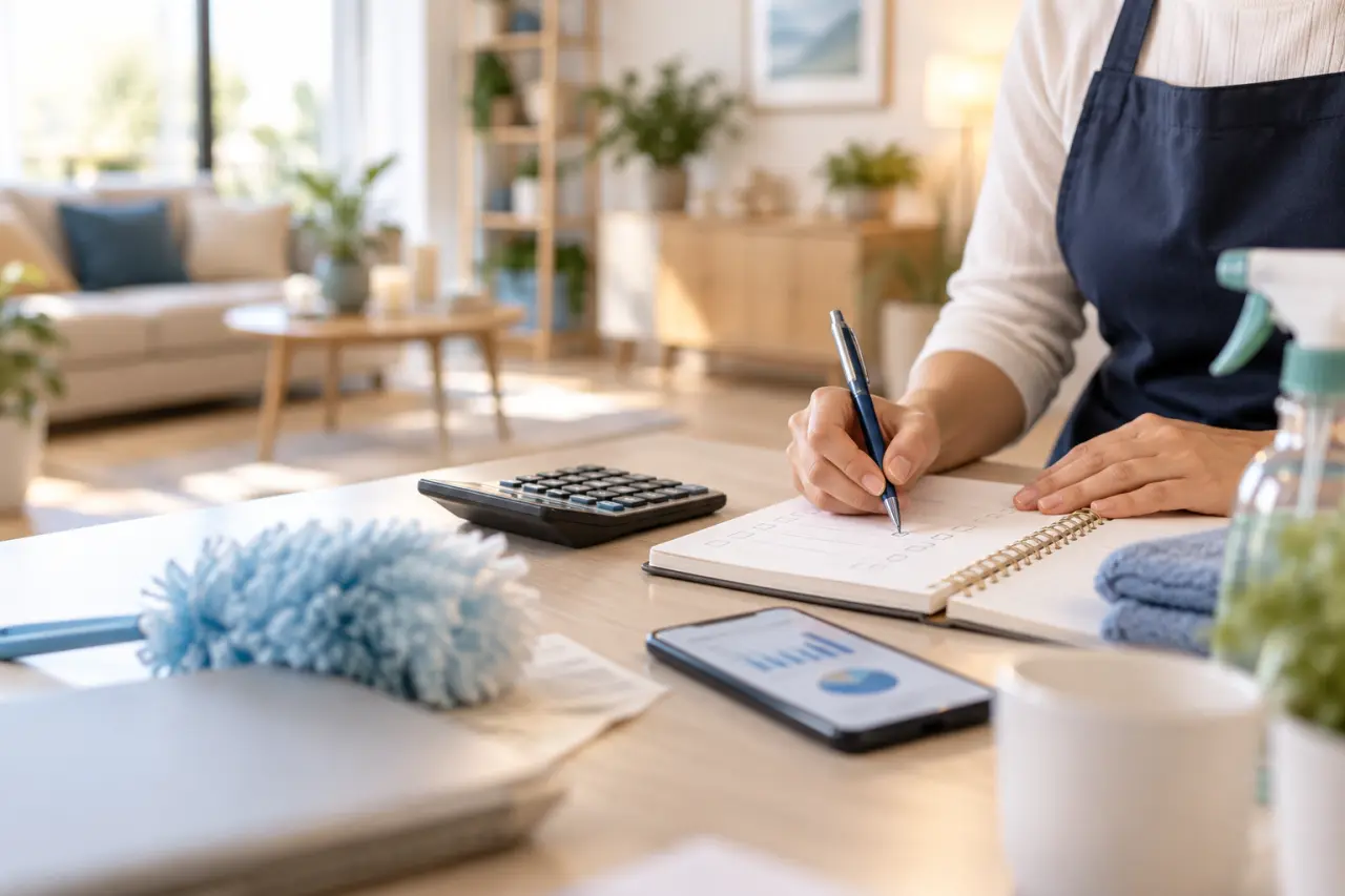 Devenir femme de ménage auto-entrepreneuse : tarifs, charges et choix du statut