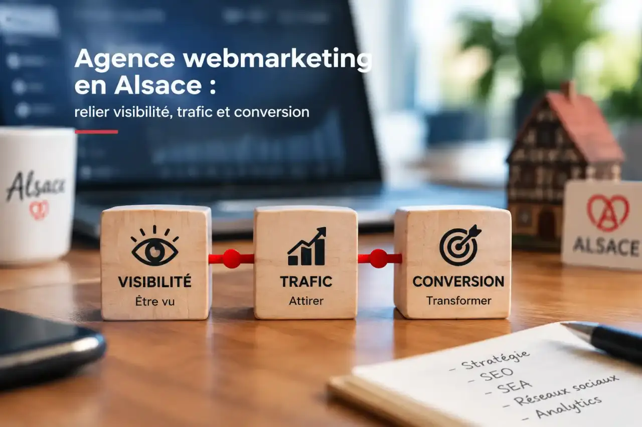 Agence webmarketing en Alsace : relier visibilité, trafic et conversion