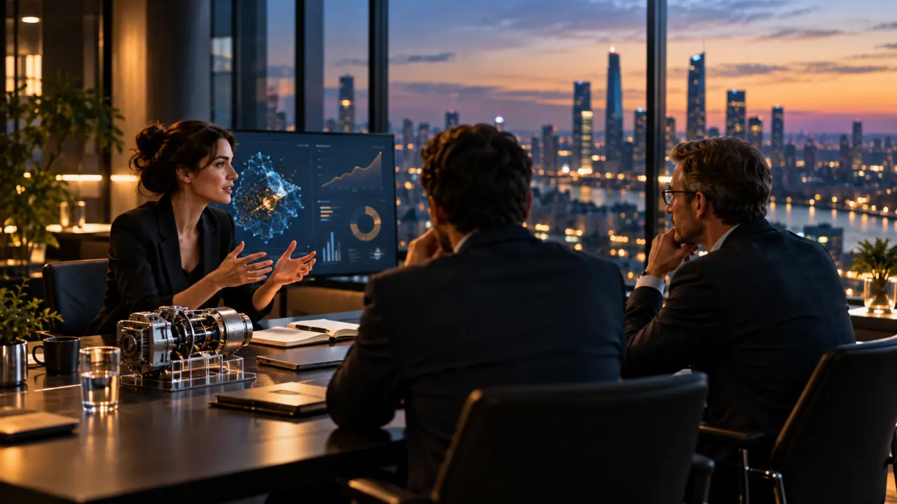 Équipe de fondateurs analysant la valorisation financière d'une startup