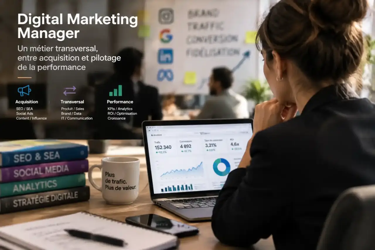 Digital marketing manager : un métier transversal, entre acquisition et pilotage de la performance